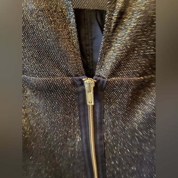 Aiden Gold Glitter Fit and Flare Party Mini Dress Size 10 - Picture 5 of 10